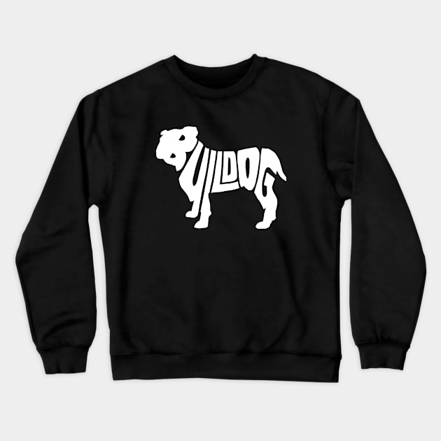 Bulldog white Crewneck Sweatshirt by Seanings